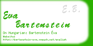 eva bartenstein business card